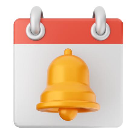 Cloche de notification du calendrier  3D Icon