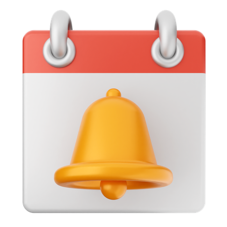 Cloche de notification du calendrier  3D Icon