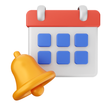 Cloche de notification du calendrier  3D Icon