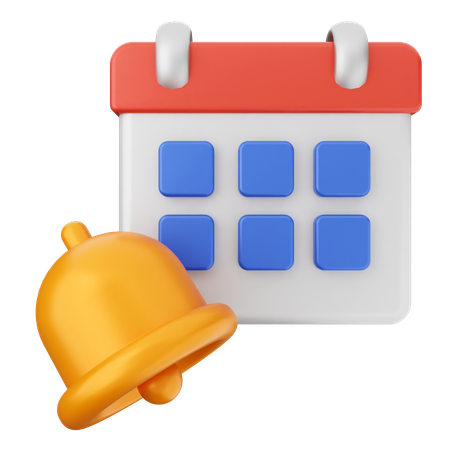 Cloche de notification du calendrier  3D Icon