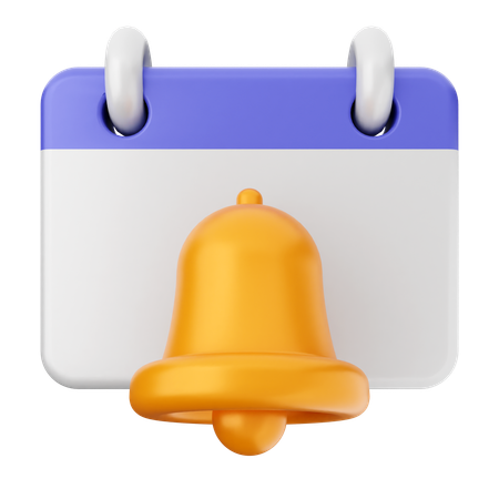 Cloche de notification du calendrier  3D Icon