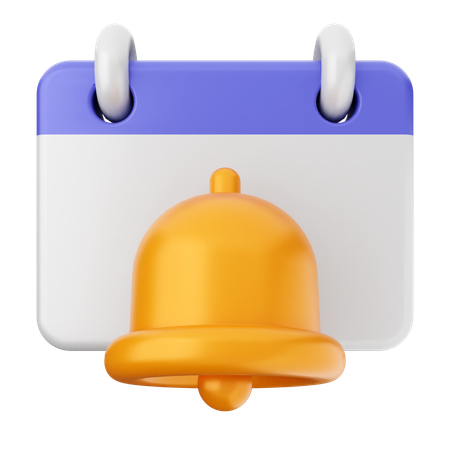 Cloche de notification du calendrier  3D Icon