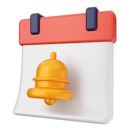 Cloche de notification du calendrier  3D Icon