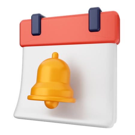 Cloche de notification du calendrier  3D Icon