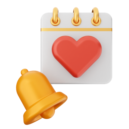 Cloche de notification du calendrier  3D Icon