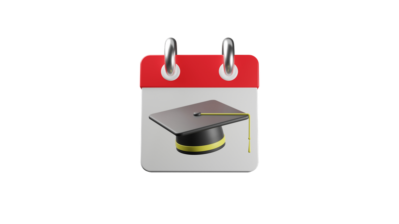 Calendrier d'obtention du diplôme  3D Icon