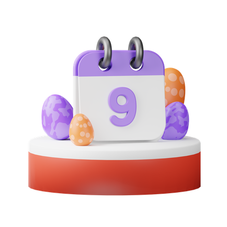Podium du calendrier des œufs  3D Icon