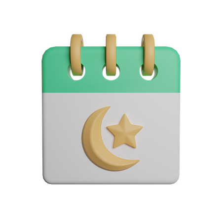 Calendrier Ramadan  3D Illustration