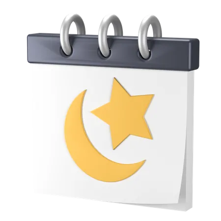 Calendrier Ramadan  3D Illustration