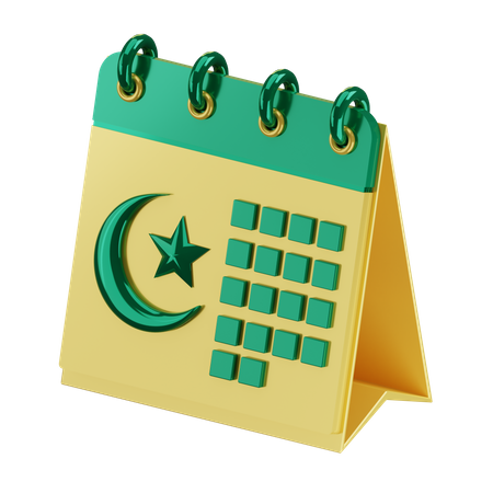 Calendrier Ramadan  3D Illustration