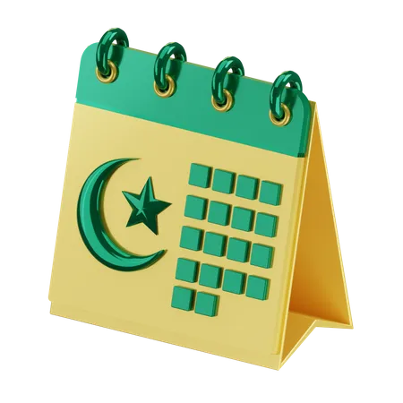 Calendrier Ramadan  3D Illustration