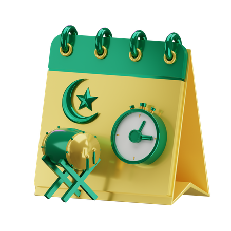 Calendrier Ramadan  3D Illustration