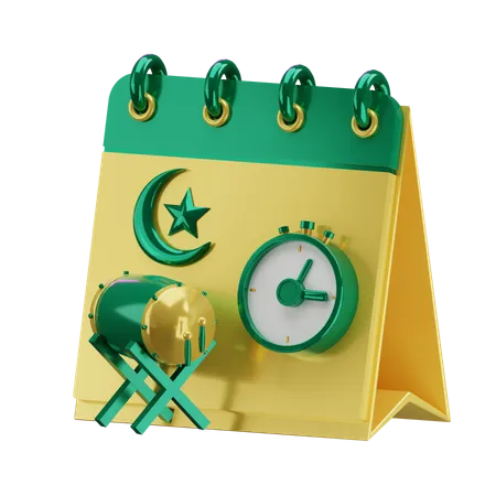 Calendrier Ramadan  3D Illustration