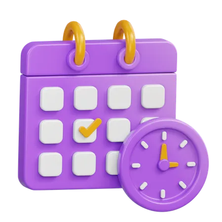 Rendez-vous sur le calendrier  3D Icon