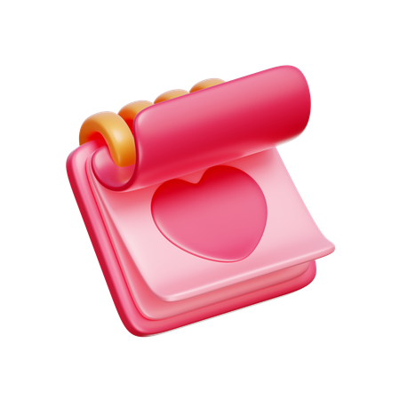 Calendrier rose  3D Icon