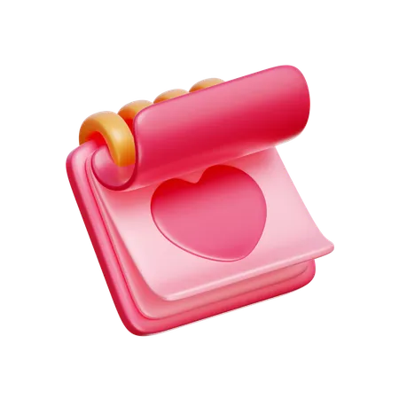 Calendrier rose  3D Icon