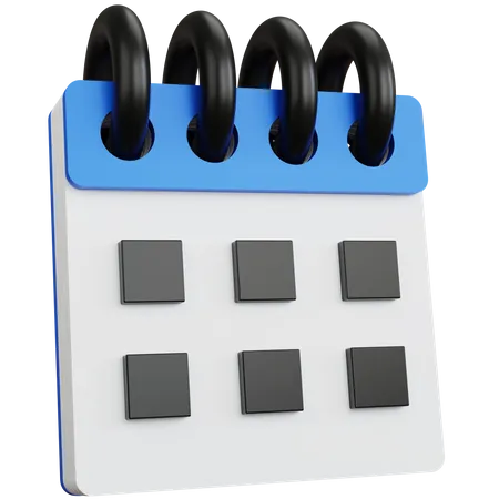 Calendrier sans chiffres  3D Icon