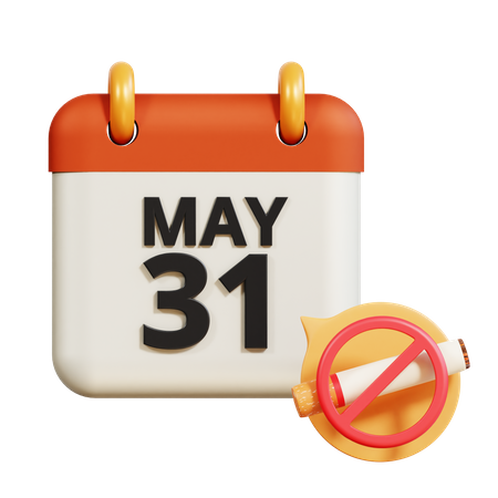 Calendrier sans tabac  3D Icon