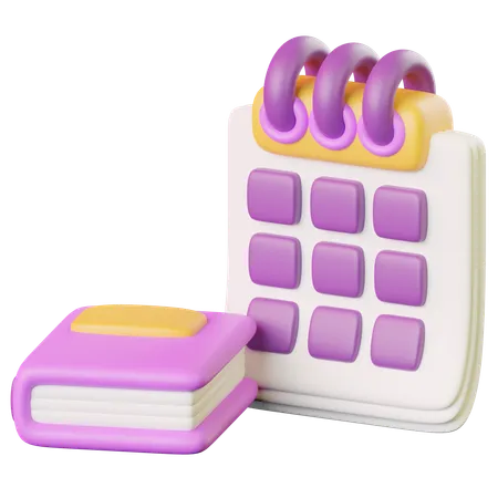 Calendrier scolaire  3D Icon