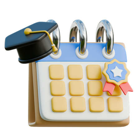 Calendrier scolaire  3D Icon