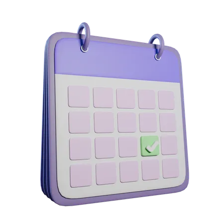 Calendrier scolaire  3D Icon