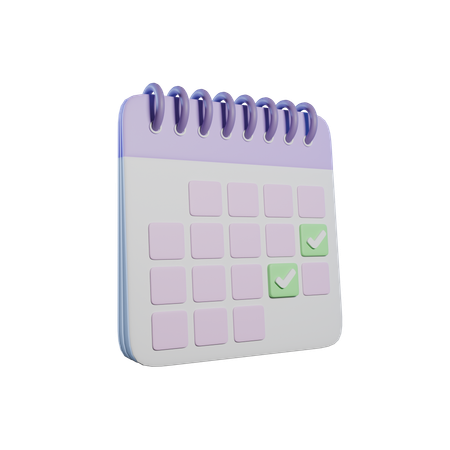 Calendrier scolaire  3D Icon