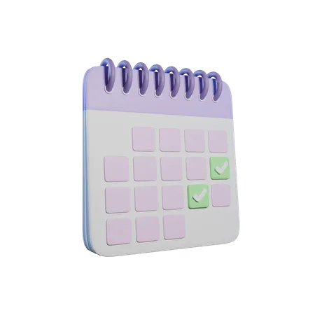 Calendrier scolaire  3D Icon