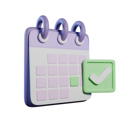 Calendrier scolaire  3D Icon