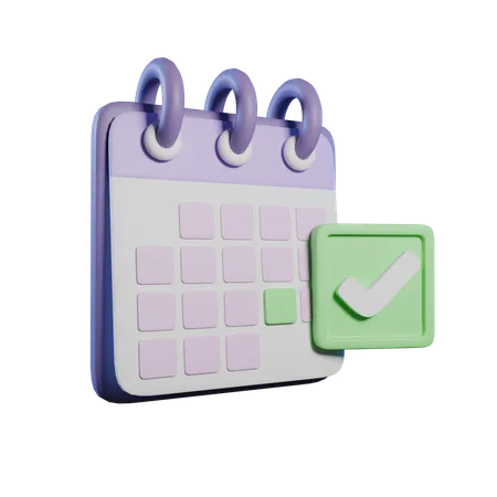 Calendrier scolaire  3D Icon