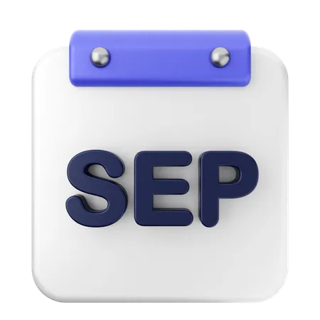 Calendrier de septembre  3D Icon