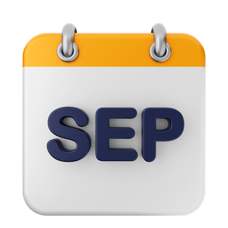 Calendrier de septembre  3D Icon