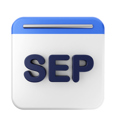 Calendrier de septembre  3D Icon