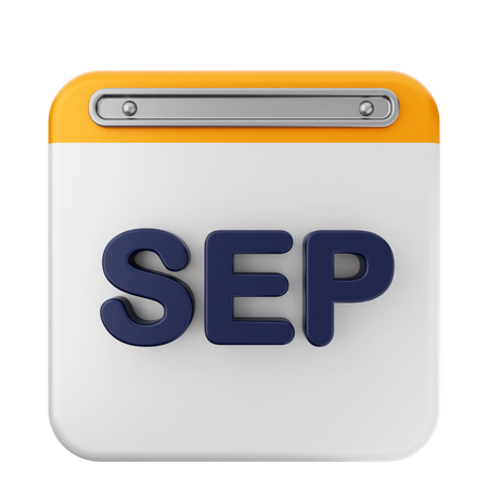 Calendrier de septembre  3D Icon