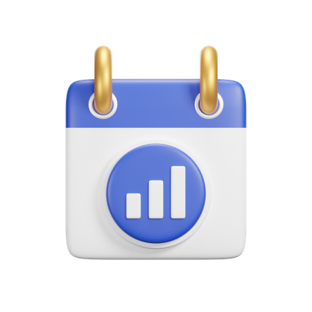 Statistiques du calendrier  3D Icon