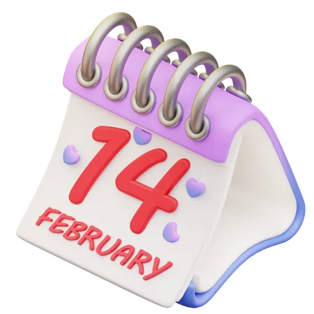 Calendrier de la Saint-Valentin  3D Icon