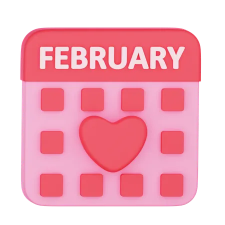 Calendrier de la Saint-Valentin  3D Icon