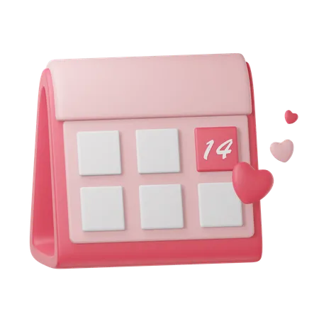 Calendrier de la Saint-Valentin  3D Icon