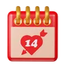 calendrier de la Saint-Valentin