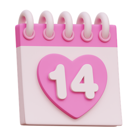 Calendrier de la Saint-Valentin  3D Icon