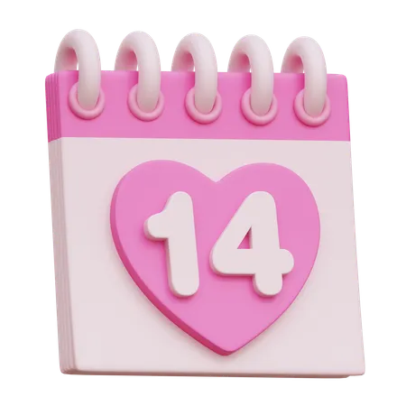 Calendrier de la Saint-Valentin  3D Icon