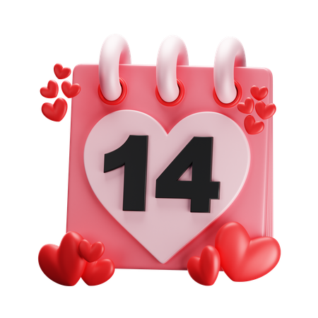 Calendrier de la Saint-Valentin  3D Icon