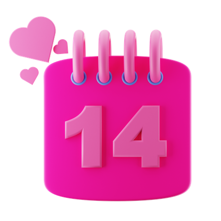 Calendrier de la Saint-Valentin  3D Icon