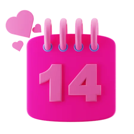 Calendrier de la Saint-Valentin  3D Icon