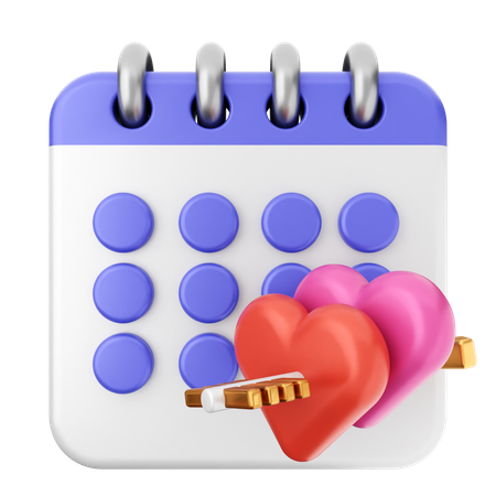 Calendrier de la Saint-Valentin  3D Icon