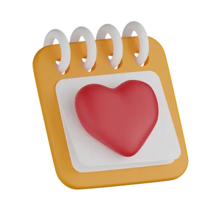 Calendrier de la Saint-Valentin  3D Icon