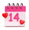 calendrier de la Saint-Valentin