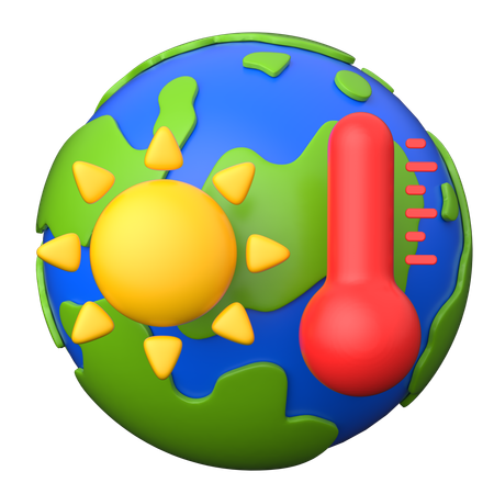 Calentamiento global  3D Icon