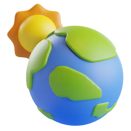 Calentamiento global  3D Icon