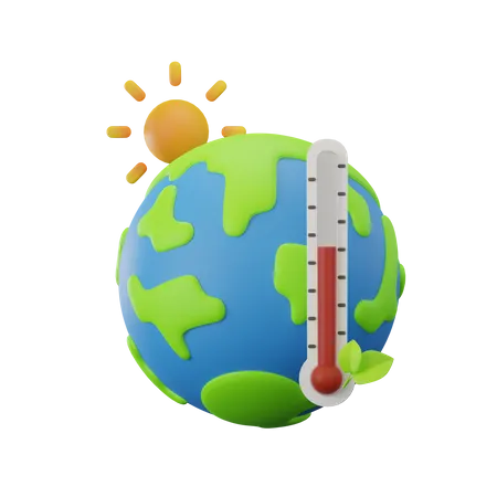 Calentamiento global  3D Icon