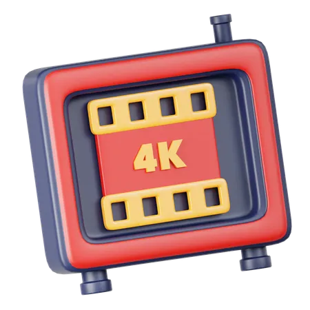 Calidad 4k  3D Icon